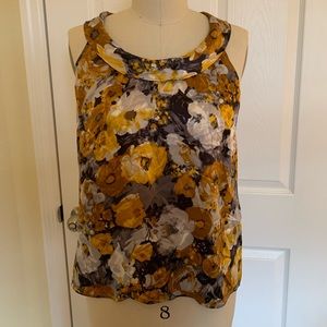 J. Crew Floral Top 100% Silk Size 4